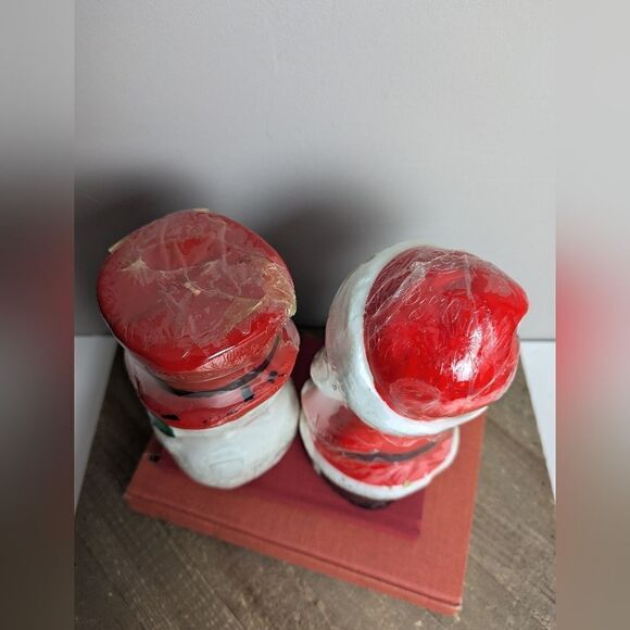 Vintage Christmas Candles wax Santa Claus snowman new 7.5 inch set - Picture 4 of 6